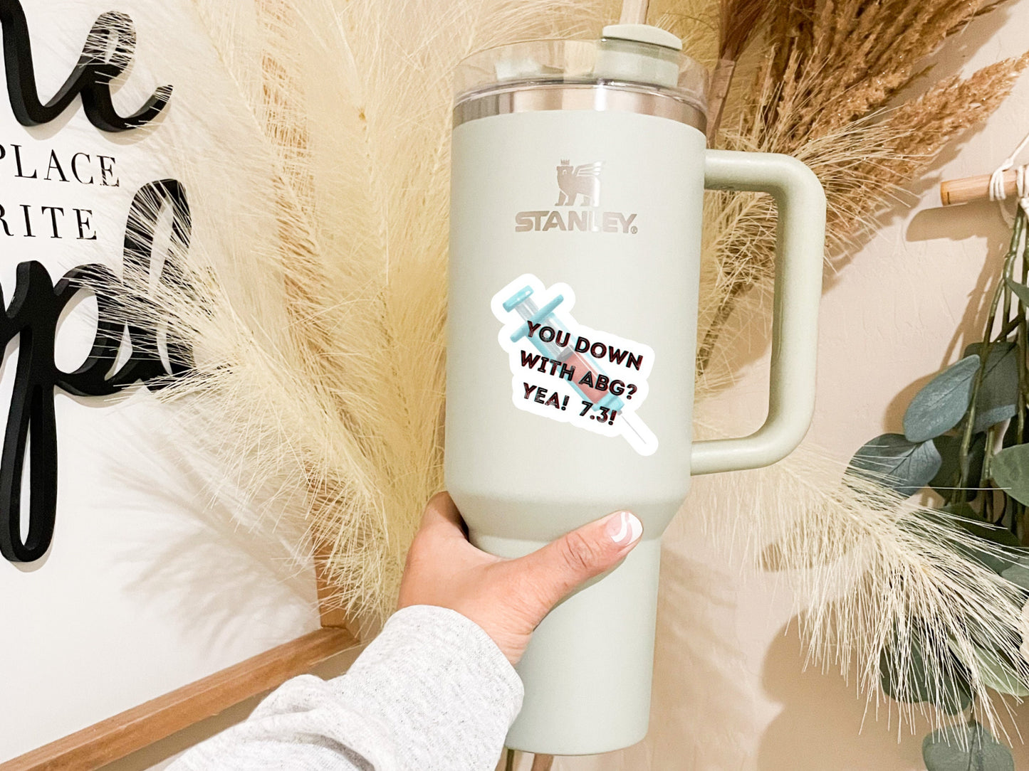 you down with abg, respiratory sticker, gifts for RT week, abg nursing, gifts for rt, pulmonologist sticker, respiratory therapy sticker