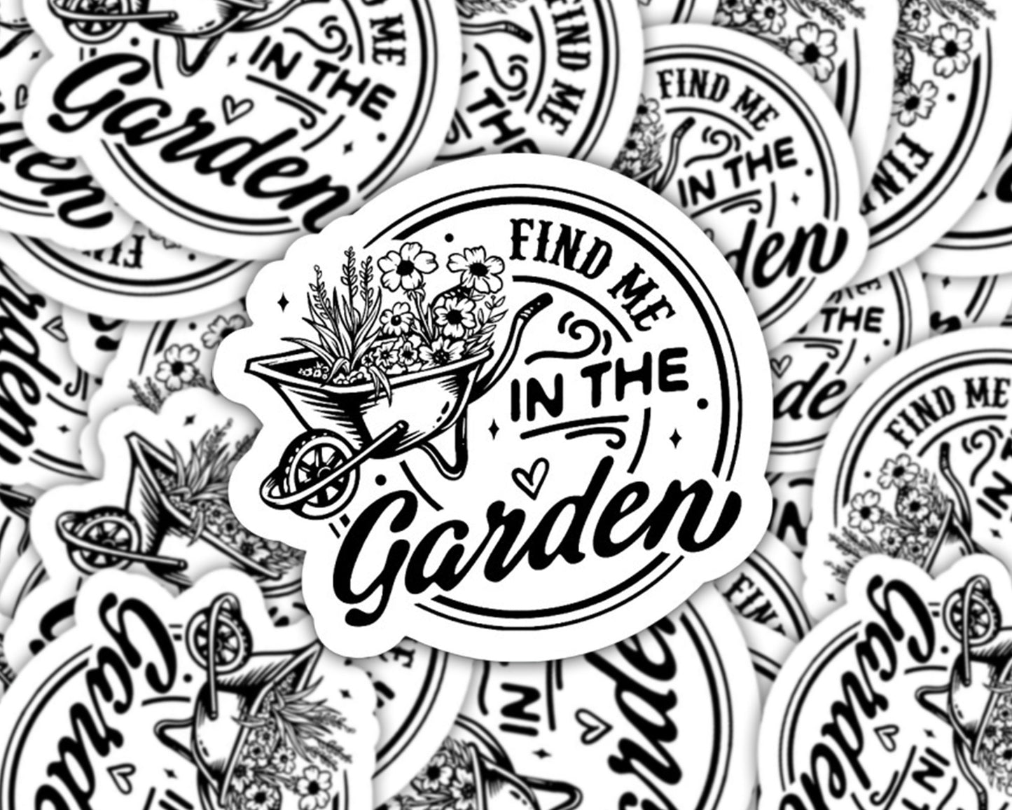 find me in the garden sticker, gardener sticker, gardening sticker, garden gifts, vegetable garden, garden supply