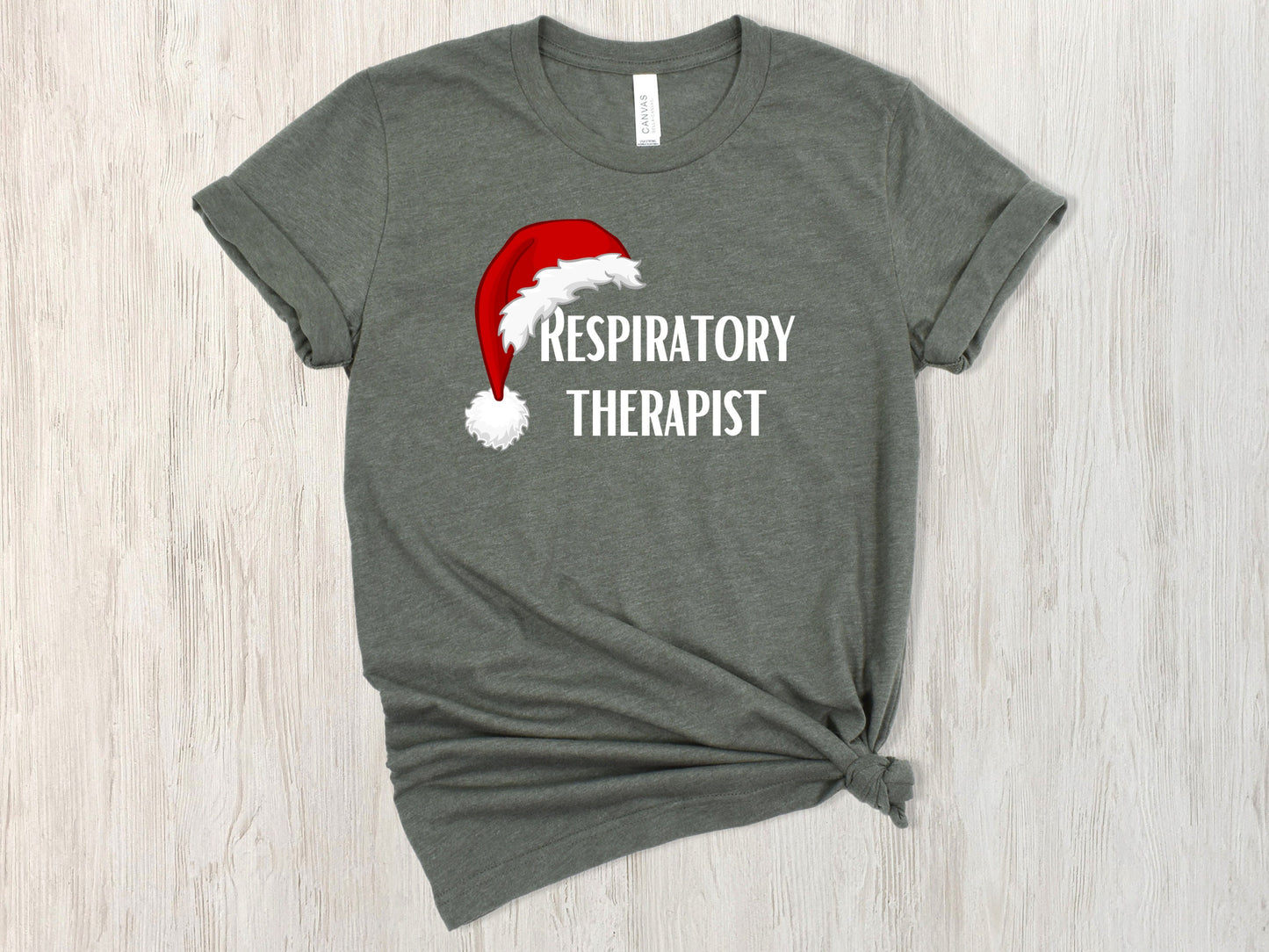 christmas respiratory therapist shirt, christmas respiratory, rt gift, santa hat respiratory therapist, respiratory holiday shirt