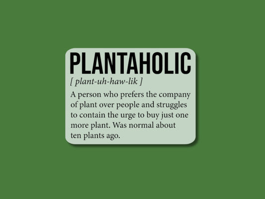 plantaholic sticker, plant sticker for water bottle, plant store, plant gifts, funny plant sticker, plant skeleton, plant stickers