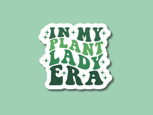 in my plant lady era sticker, plant sticker for water bottle, plant store, funny plant sticker, plant era sticker, plant gifts, plant mama