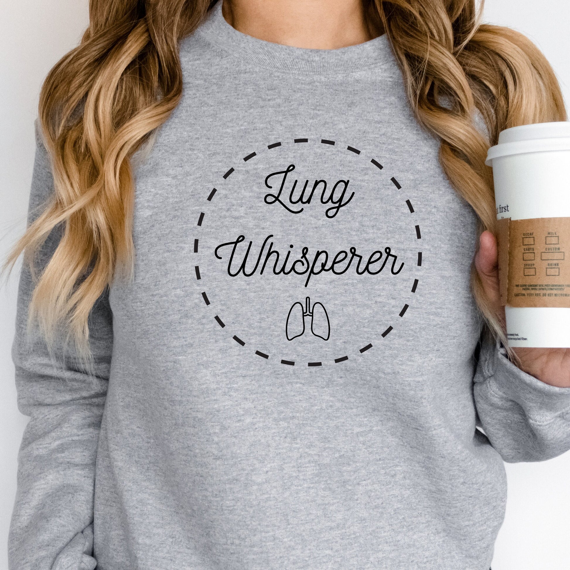 Respiratory Sweatshirt, Lung Whisperer, RT Sweatshirt, Respiratory Therapist Gifts, Christmas Gift Respiratory