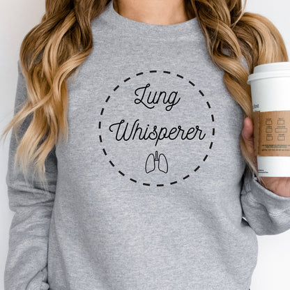 Respiratory Sweatshirt, Lung Whisperer, RT Sweatshirt, Respiratory Therapist Gifts, Christmas Gift Respiratory