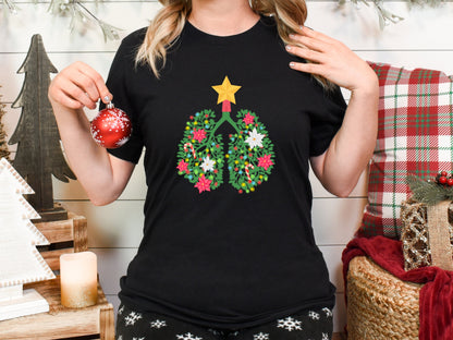 christmas respiratory therapist shirt, christmas respiratory, respiratory lung, lung christmas tree, pulmonary nurse christmas, nurse xmas