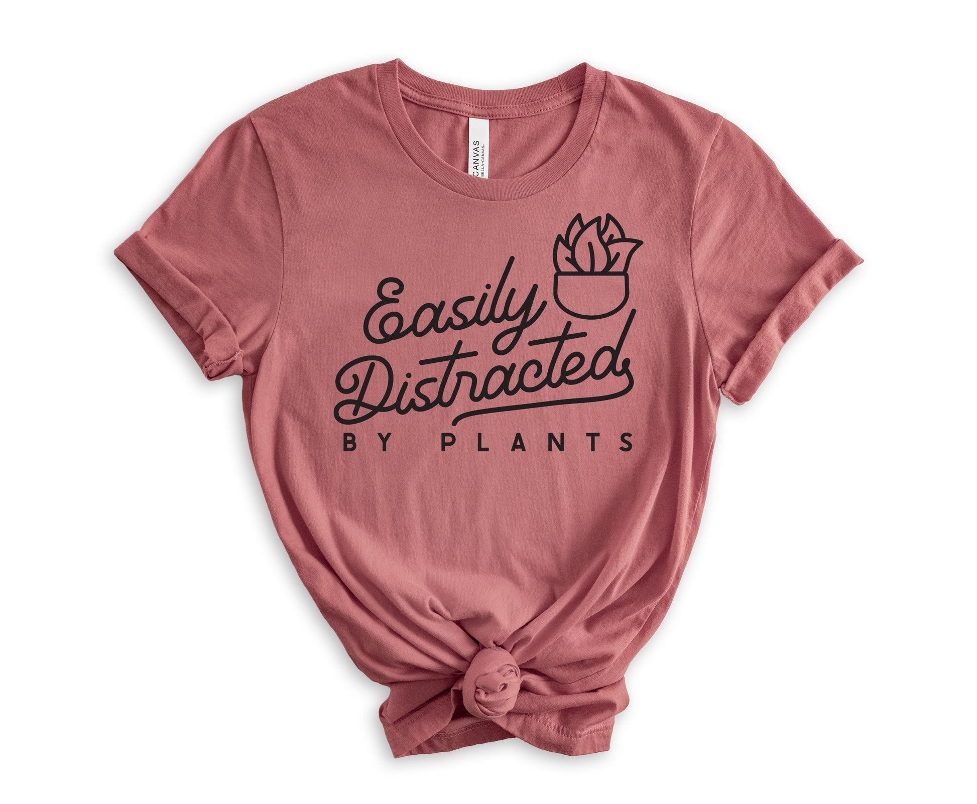 easily distracted by plants shirt women, galentines day gift for best friend, succulent shirt for women, plant gifts for her, plant shirts