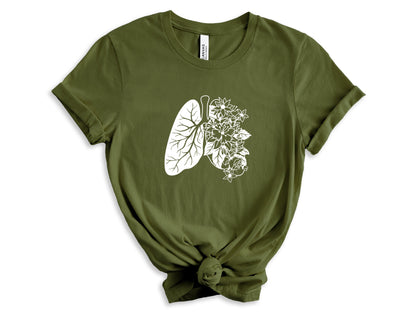 respiratory shirt, floral lung shirt, respiratory gifts, pulmonologist shirt, lung transplant gift, lung shirts, asthma shirt, rt shirts