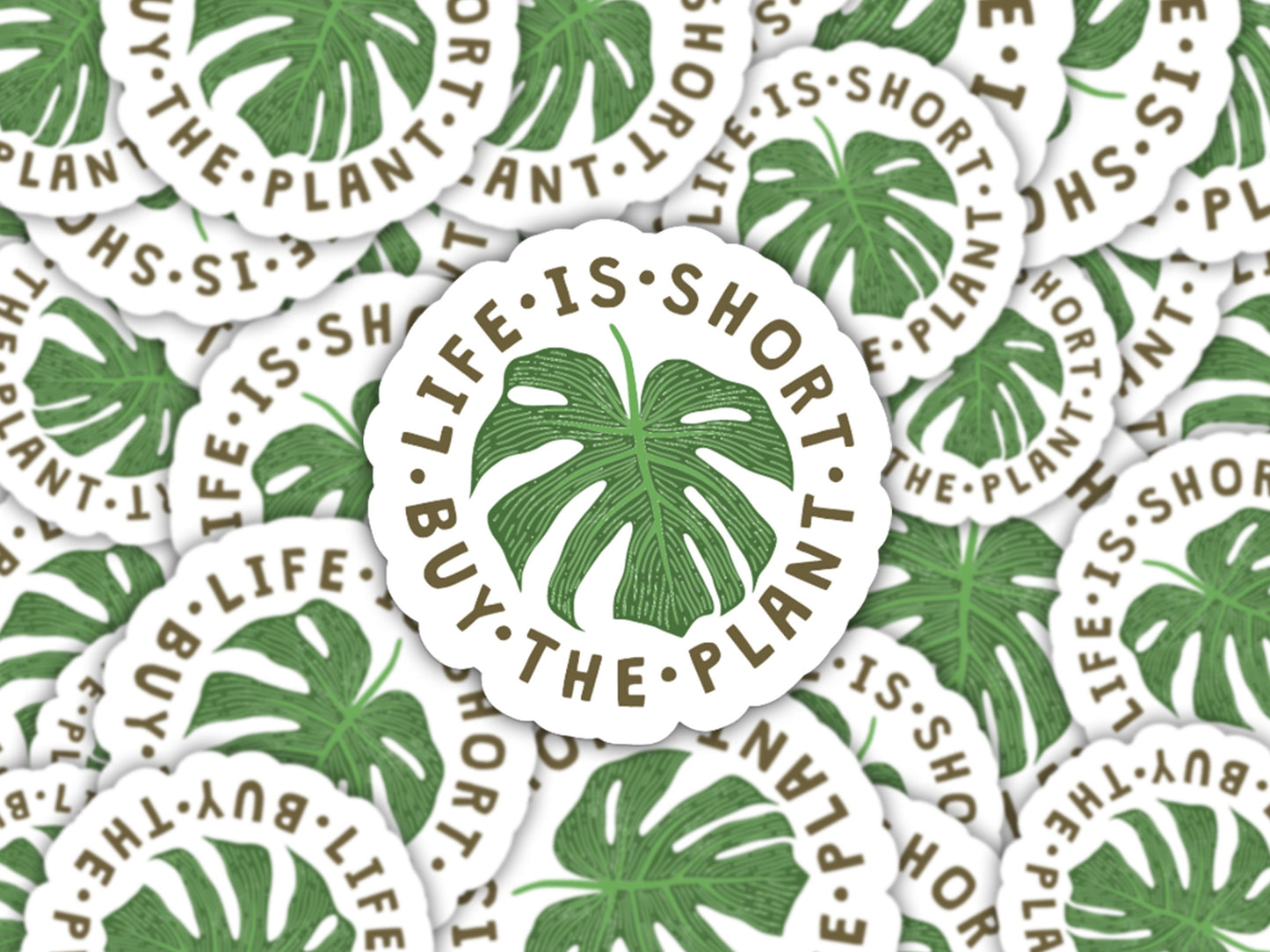 monstera sticker, plants sticker, plant store, gifts for plant lovers, gifts for mom, birthday gift for friend, life is short buy the plant