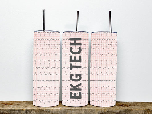 ekg tech tumbler, ekg rhythm, ekg gifts, ekg nurse, cardiology gifts, ekg tumbler cup