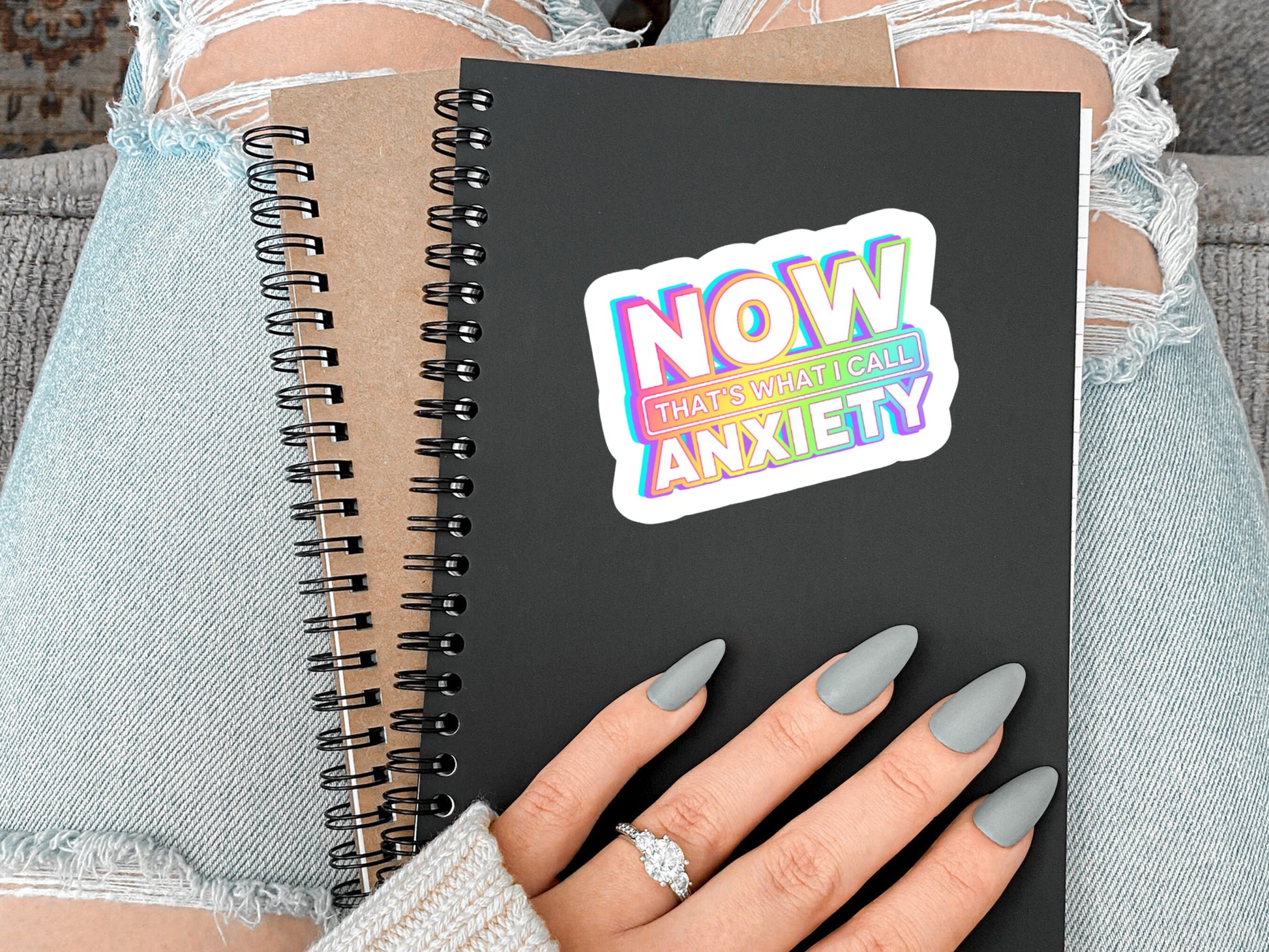 now that's what i call anxiety sticker, anxiety sticker, mental health sticker, mental health matters, water bottle sticker, journal sticker