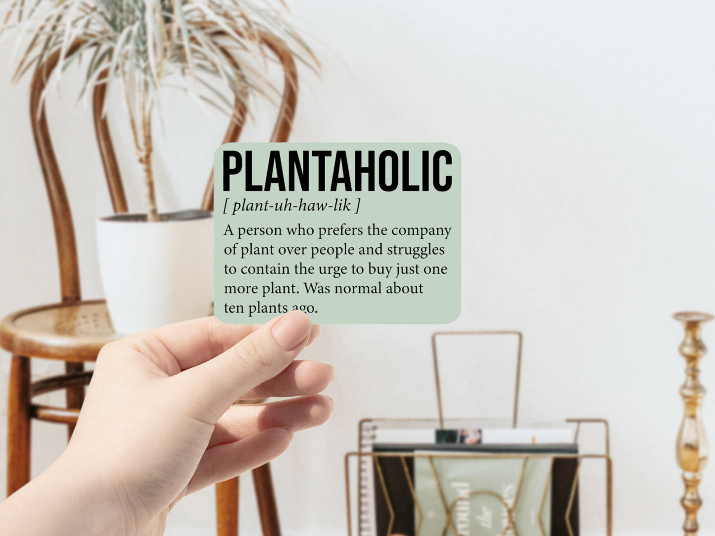 plantaholic sticker, plant sticker for water bottle, plant store, plant gifts, funny plant sticker, plant skeleton, plant stickers