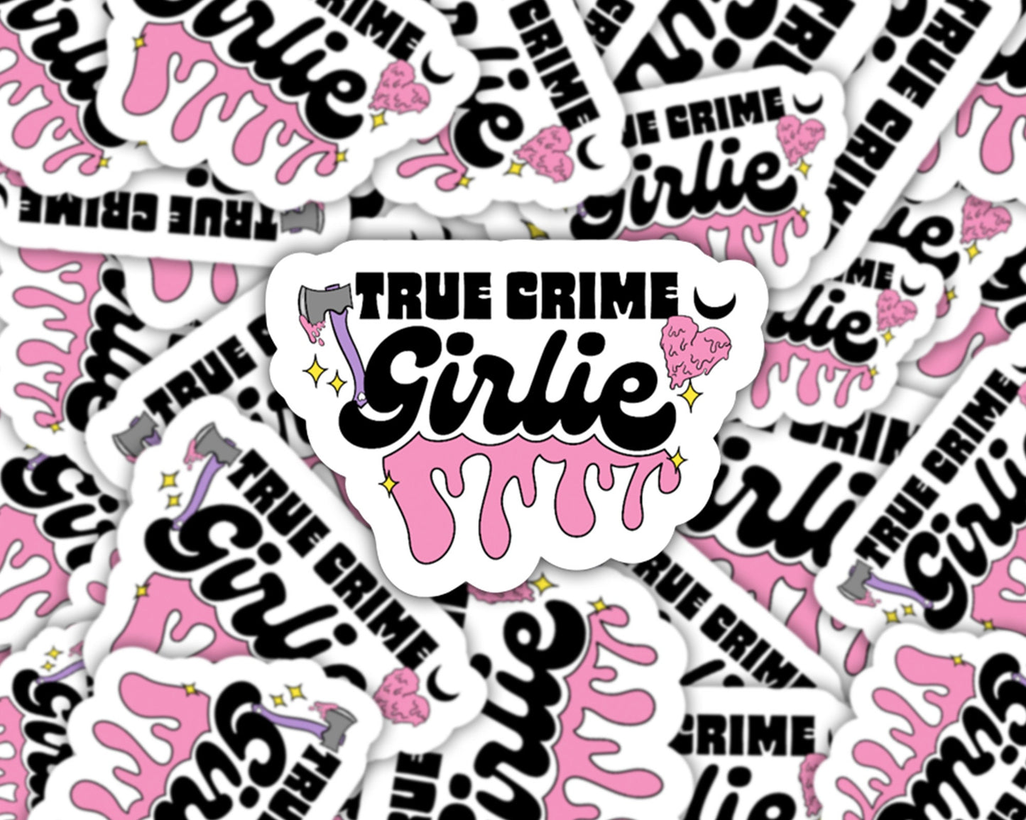 true crime sticker, i love true crime, murder mystery sticker, true crime gifts, for her, for water bottle, crime podcast sticker