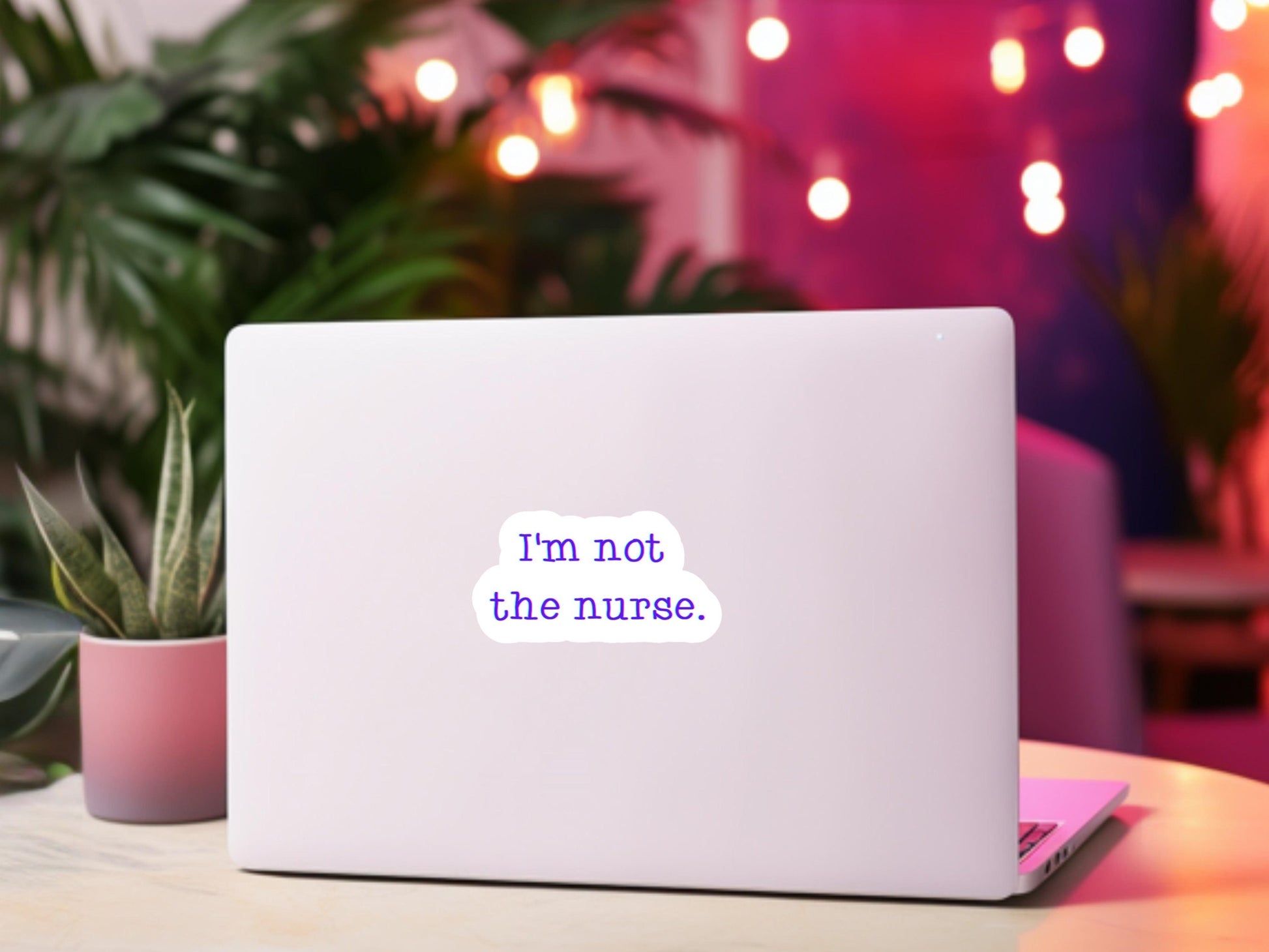 i'm not the nurse, respiratory stickers, cna stickers, gifts for cna, radiology tech sticker, icu tech gift, not the nurse badge reel