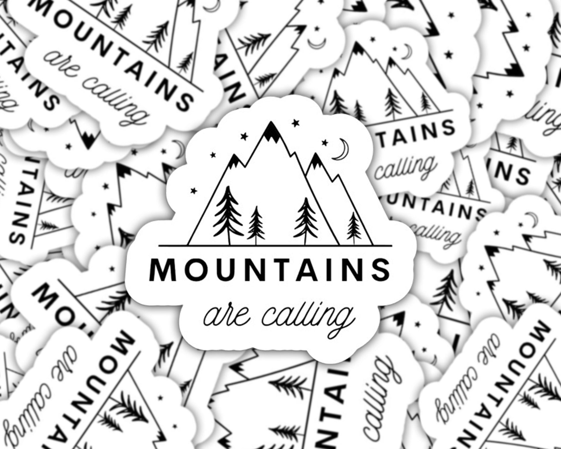 mountains are calling, mountain lover gift, mountain mama, skiing sticker, camping sticker, gifts for her, hiker sticker, snow stickers