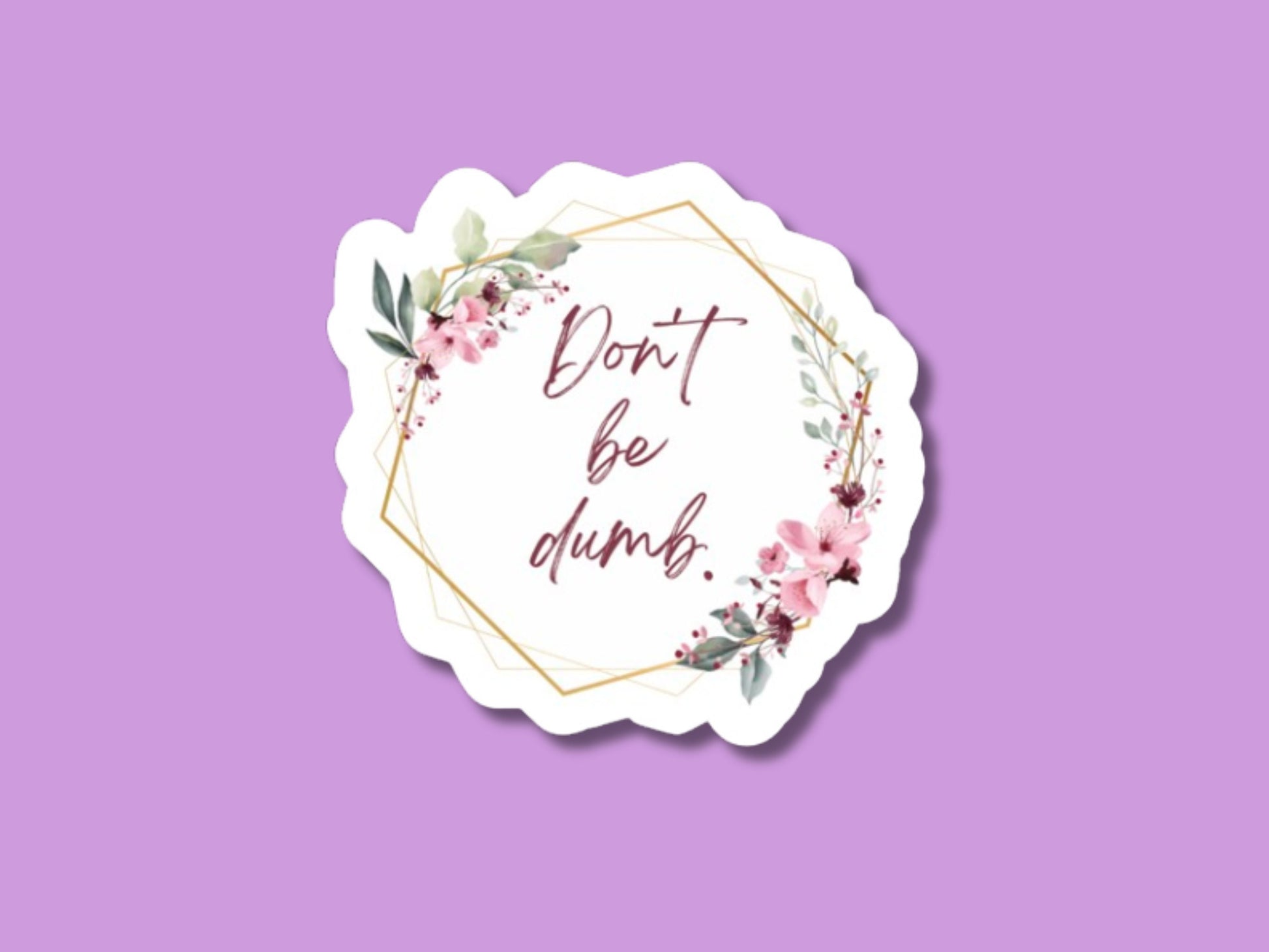 don’t be dumb sticker, funny stickers for water bottle, sarcastic sticker, gifts for coworker, stickers for boss, dumb sticker