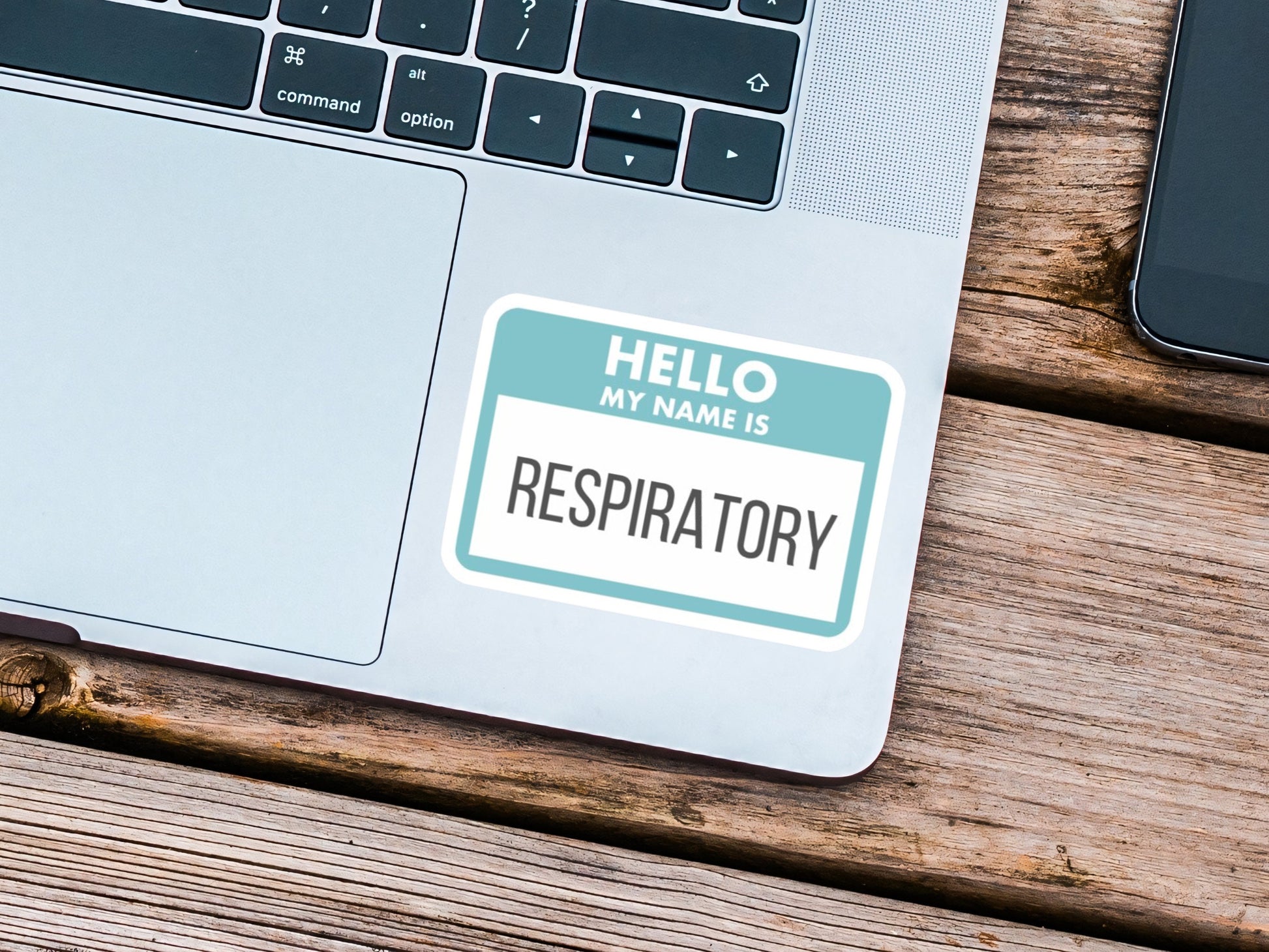 respiratory sticker, hello my name is respiratory sticker, respiratory therapist gift, respiratory grad gift, respiratory care week