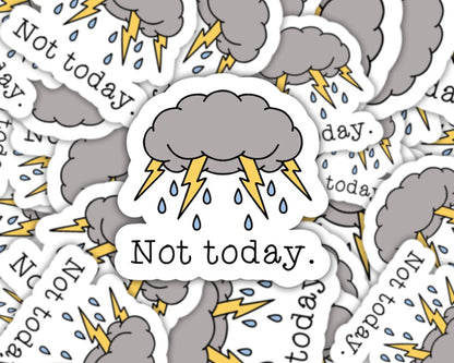 black cloud sticker, respiratory sticker, gifts for nurses, cna sticker, er nurse sticker, paramedic sticker, not today sticker, for laptop