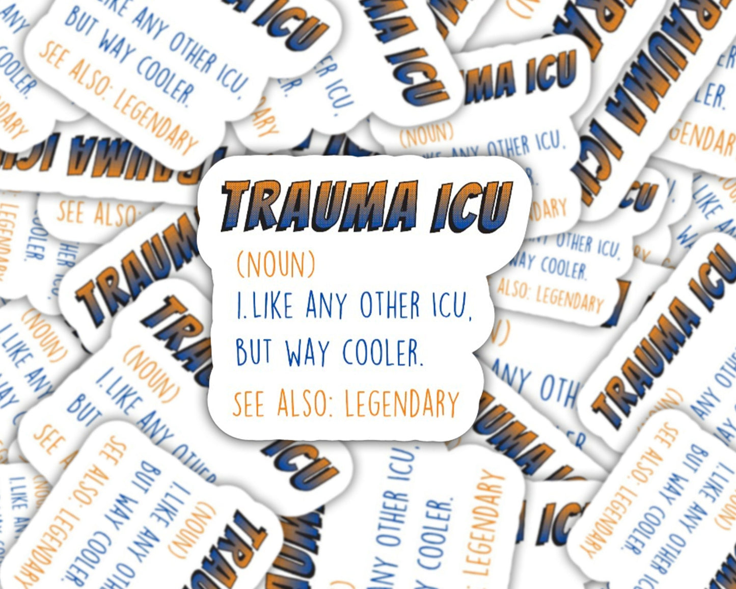 trauma icu sticker, trauma tech sticker, trauma physician gift, trauma nurse sticker, gifts for nurses, trauma queen, trauma llama