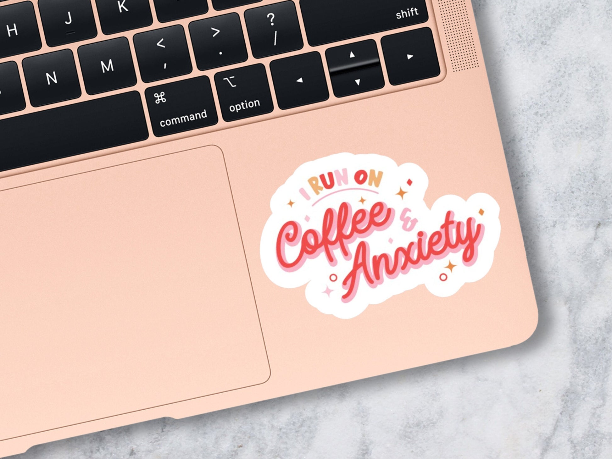 coffee and anxiety sticker, coffee sticker, coffee lover, for laptop, coffee cup, barista stickers, coffee shop, anxiety stickers