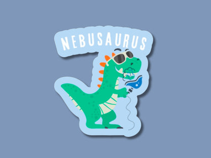 nebusaurus sticker, picu rt sticker, peds respiratory, peds dinosaur, respiratory therapist sticker, picu respiratory