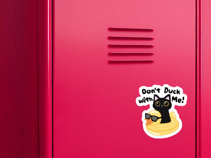 don't duck with me sticker, funny stickers for friends, jeep duck sticker, laptop stickers, coworker stickers, cat stickers