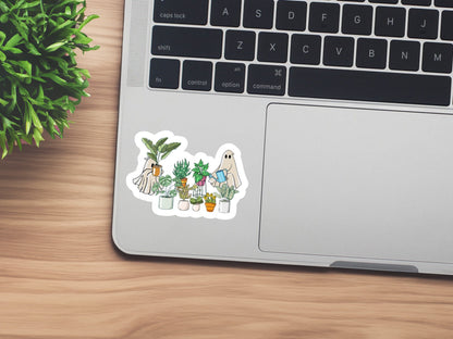 ghost plant sticker, plant sticker for water bottle, plant store, plant gifts, fall plants, garden shop sticker, cute plant stickers