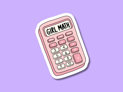 girl math sticker, funny stickers for friends, girl math is the best math , laptop stickers, coworker stickers