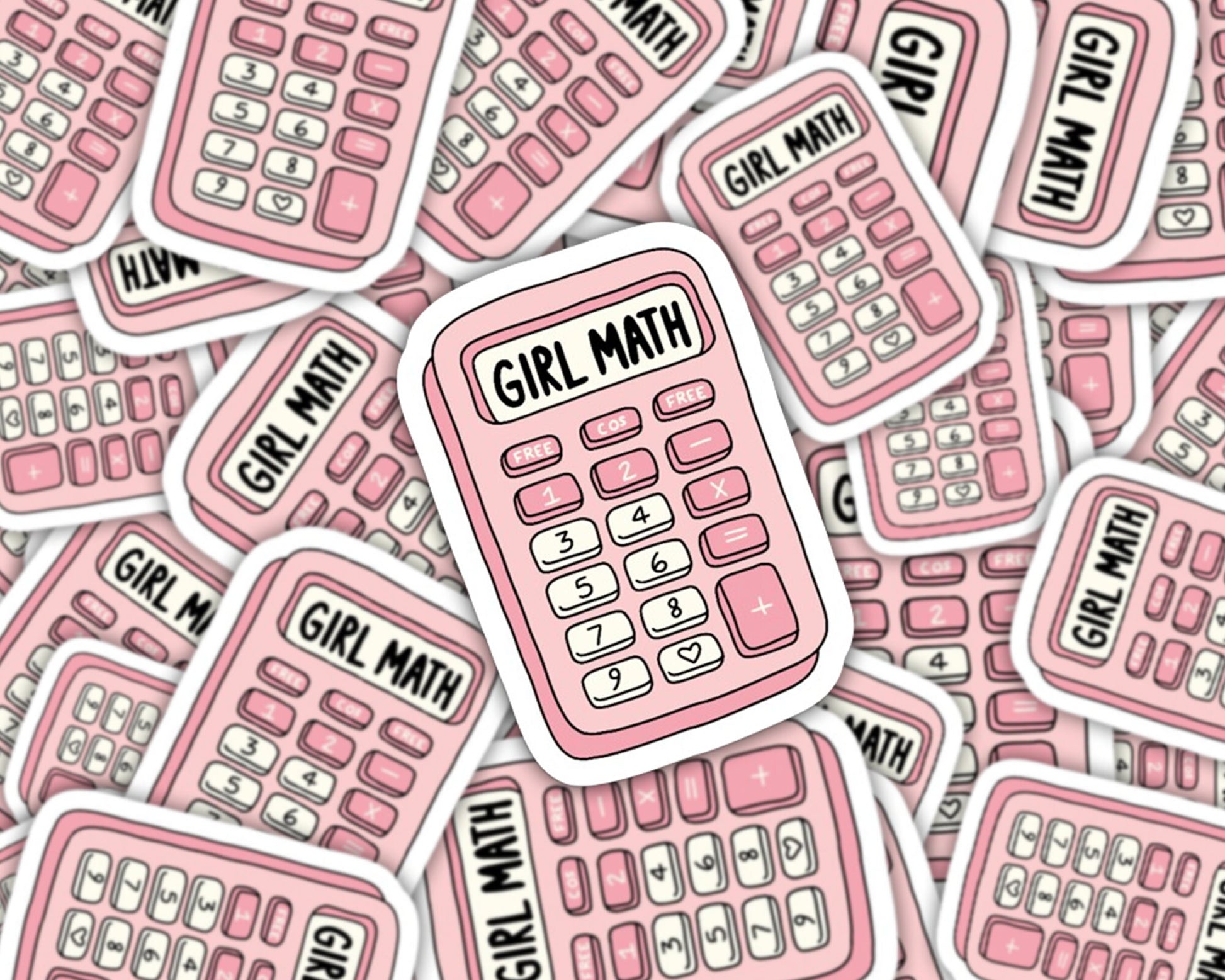 girl math sticker, funny stickers for friends, girl math is the best math , laptop stickers, coworker stickers