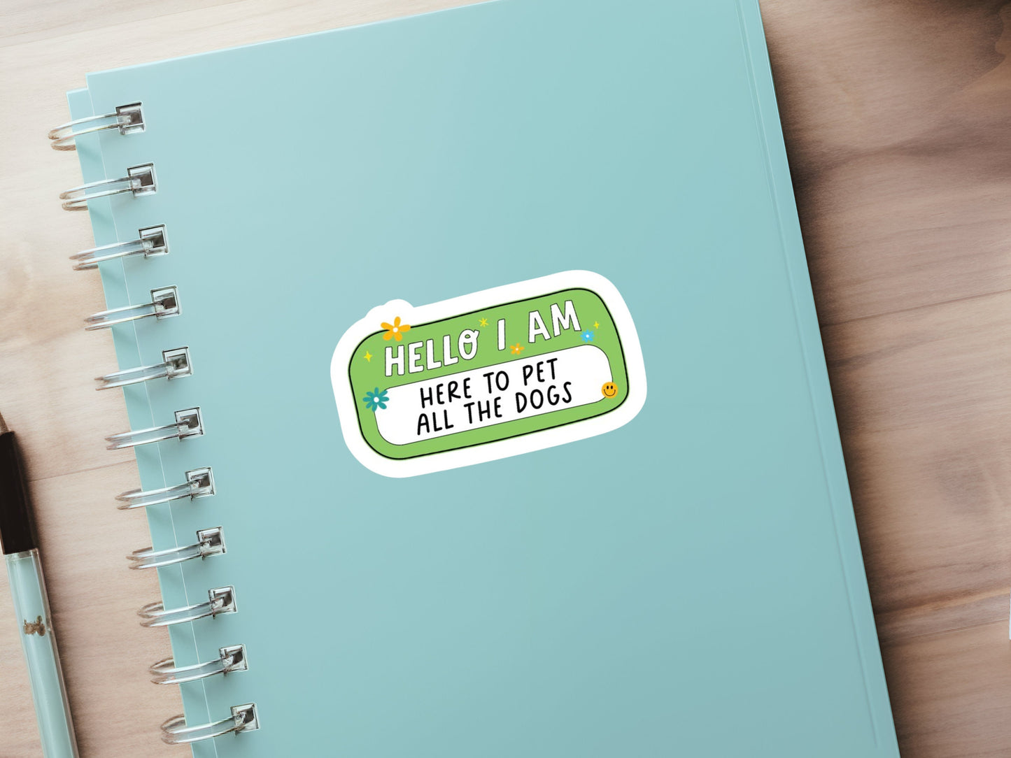 hello stickers, funny stickers for friends, here to pet all the dogs sticker, dog lover sticker, pet sitter gifts