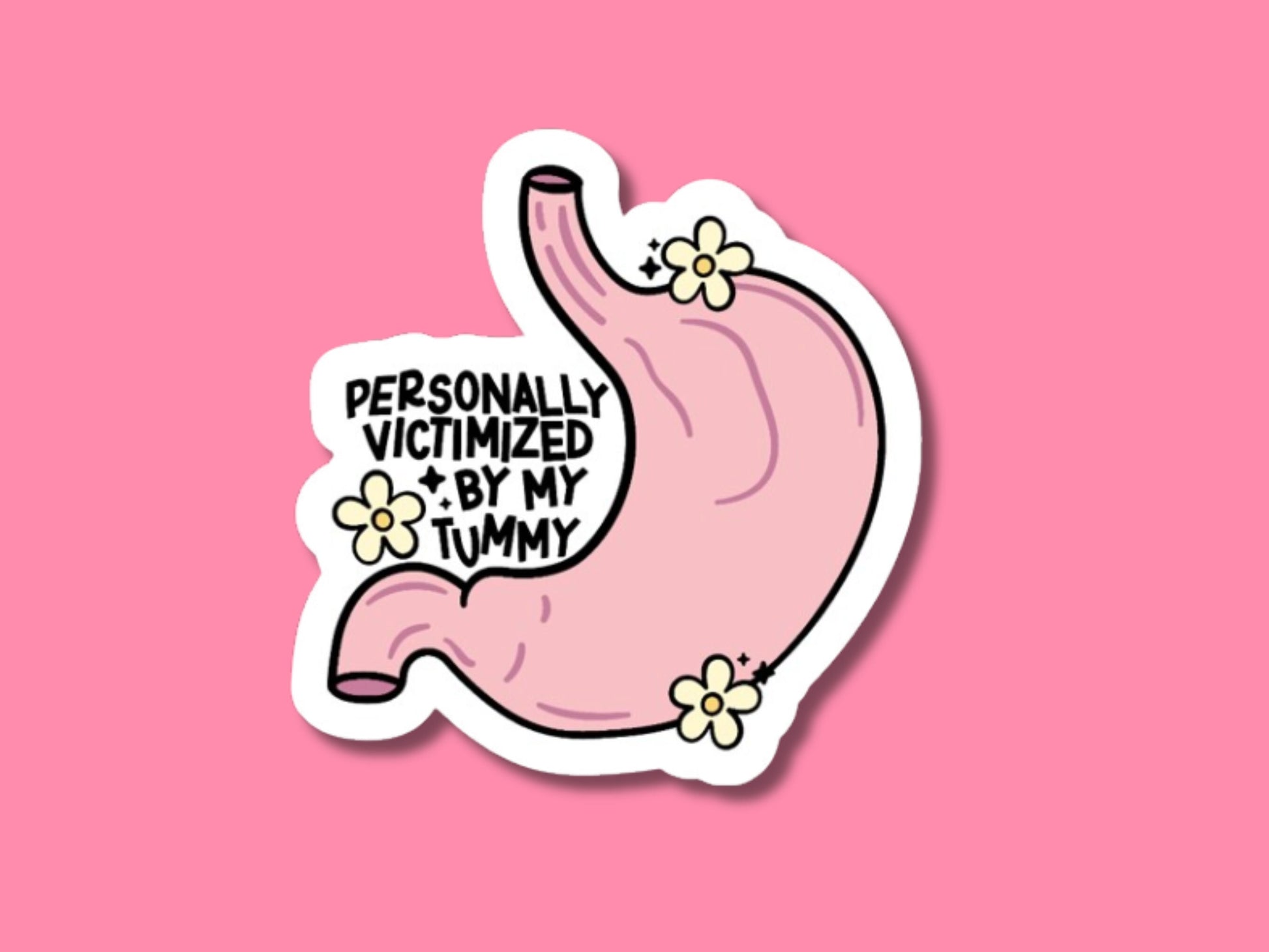 personally victimized sticker, gf gift, tummy sticker free, tummy problems sticker, gf sticker, dietician sticker, gastro sticker