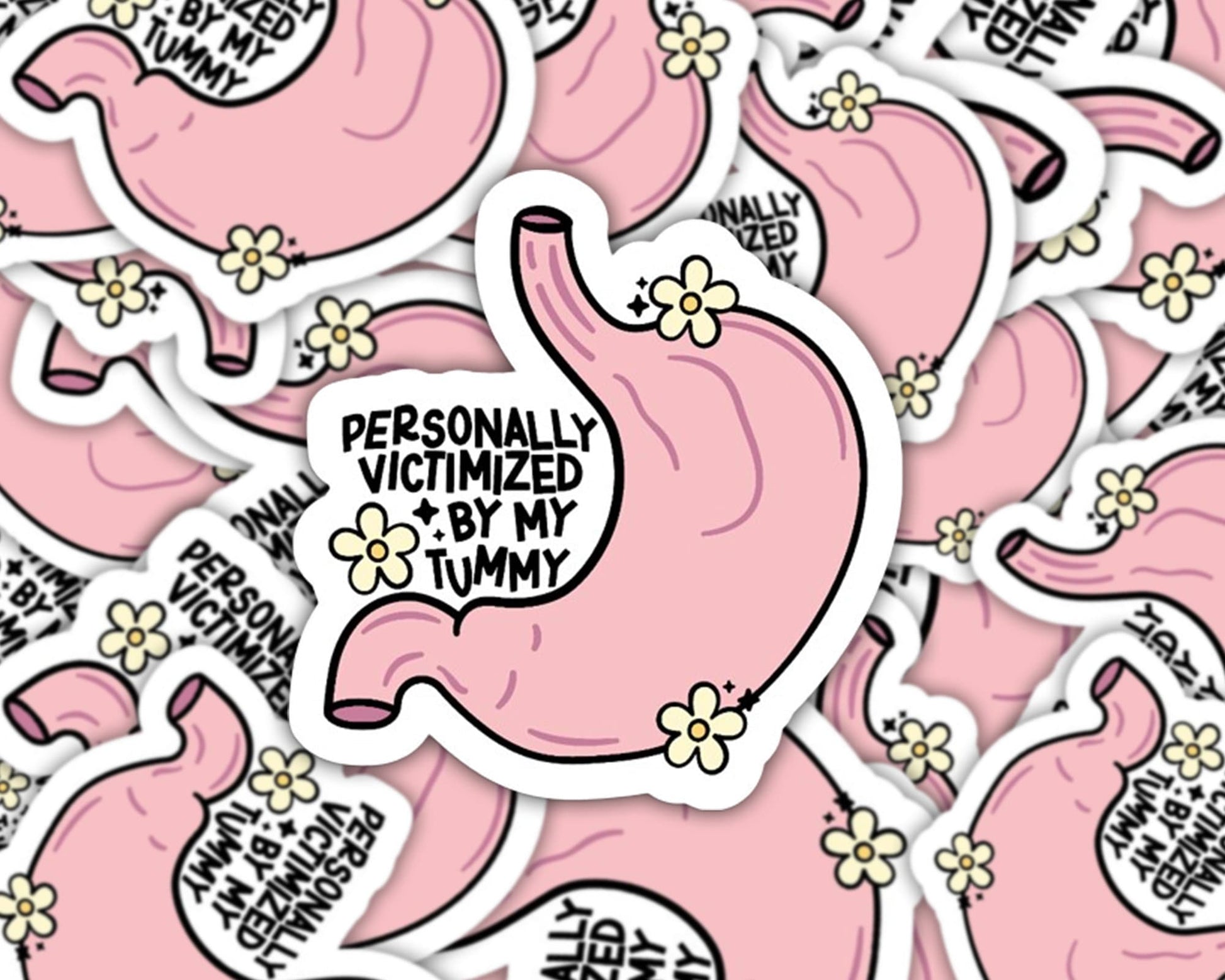 personally victimized sticker, gf gift, tummy sticker free, tummy problems sticker, gf sticker, dietician sticker, gastro sticker