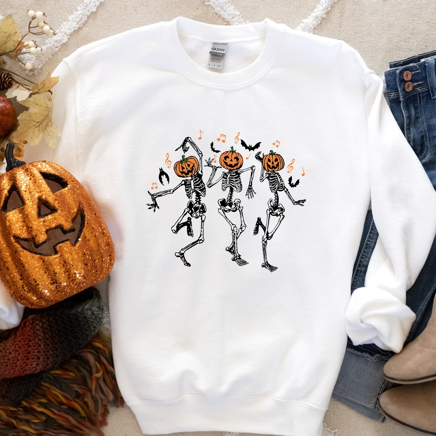 Halloween Sweatshirt, Dancing Skeletons Sweatshirt, Halloween Shirt
