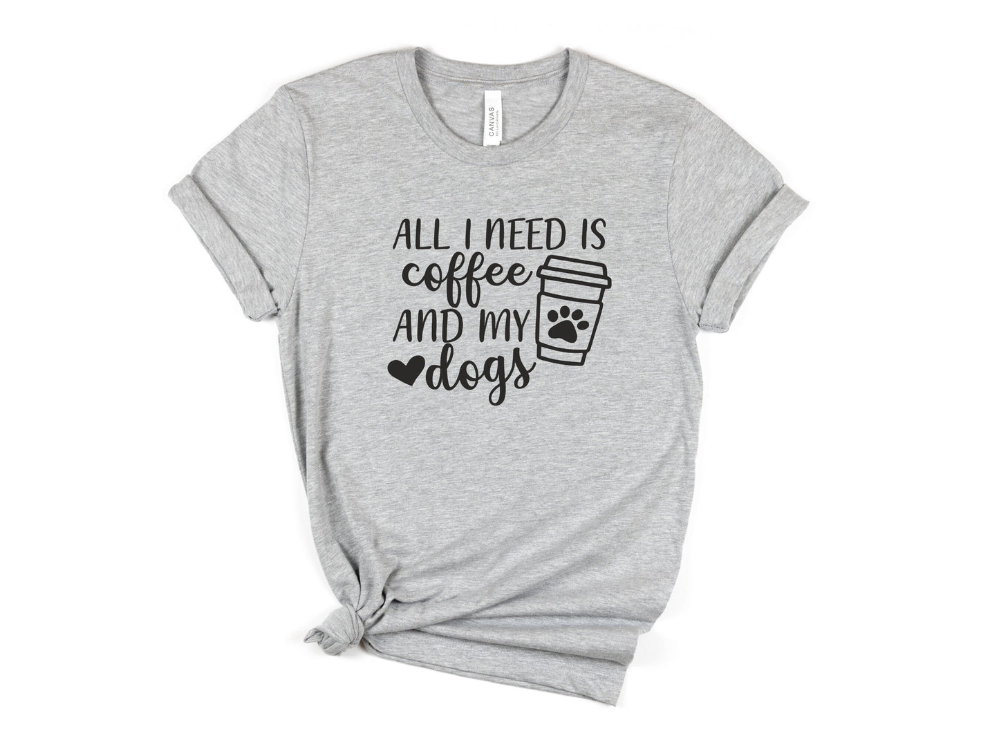 all i need is coffee and my dogs, coffee lover shirt, dog lover shirt, coffee and dogs, goldendoodle shirt, dog mom gift, boutique shirts