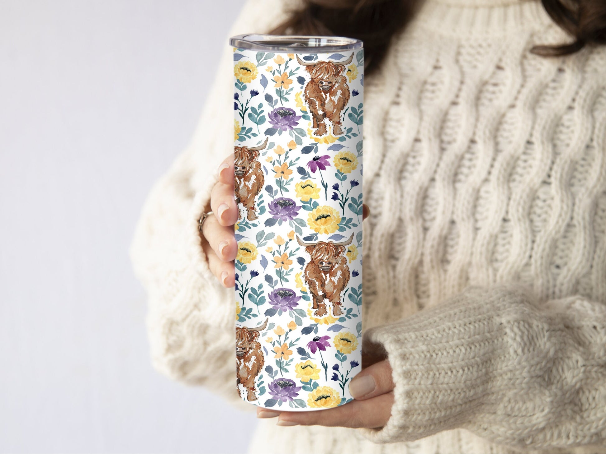highland cow tumbler, country tumbler cup, country gifts for women, southern tumbler, farm animals, highland cow gift ideas, gifts for girl