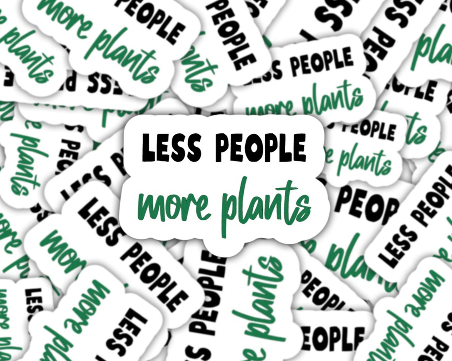 less people more plants sticker, gift for plant lover, plant sticker for water bottle, plant store, plant gifts, funny plant sticker