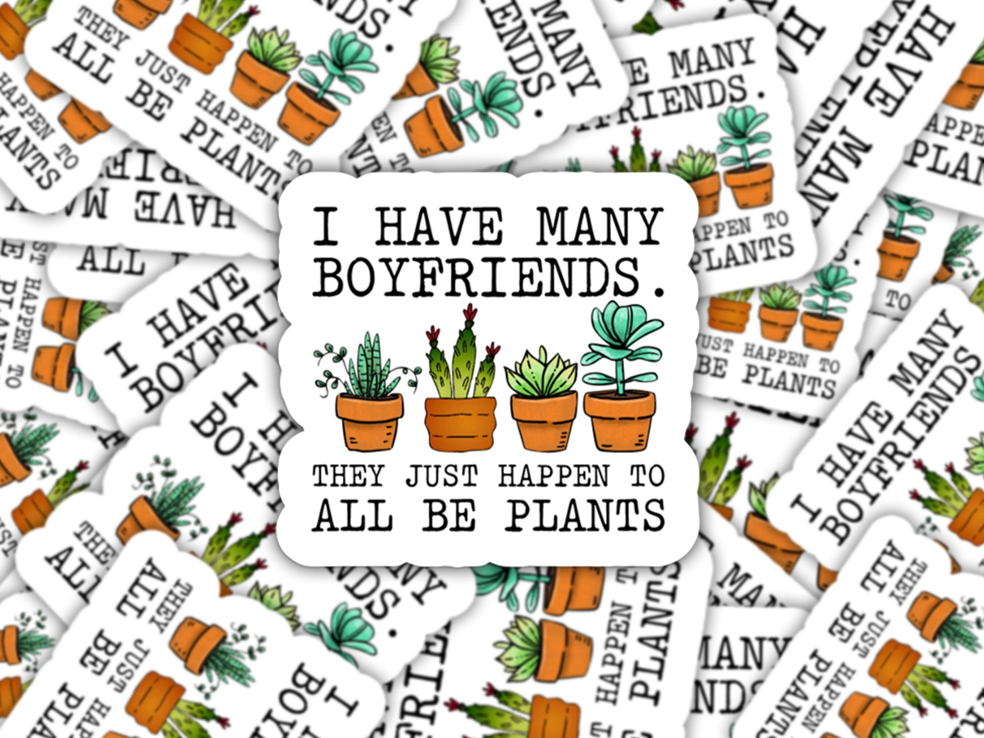 plant boyfriend sticker, plants sticker, plant gifts, succulent sticker, cactus gifts, gifts for plant lover, plant shop stickers