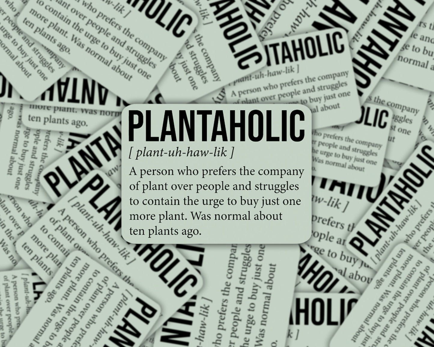 plantaholic sticker, plant sticker for water bottle, plant store, plant gifts, funny plant sticker, plant skeleton, plant stickers