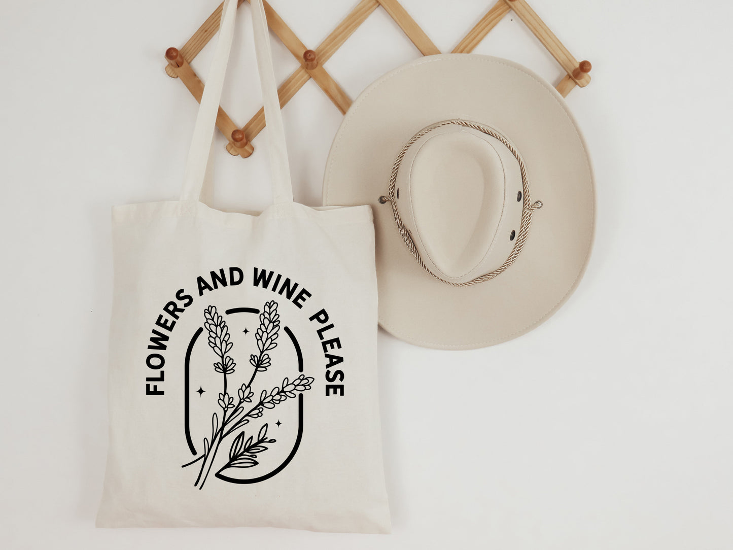 flowers and wine please tote bag, gifts for best friends, reusable bag, gifts for plant lover, wine gifts, flower tote bag, christmas gifts