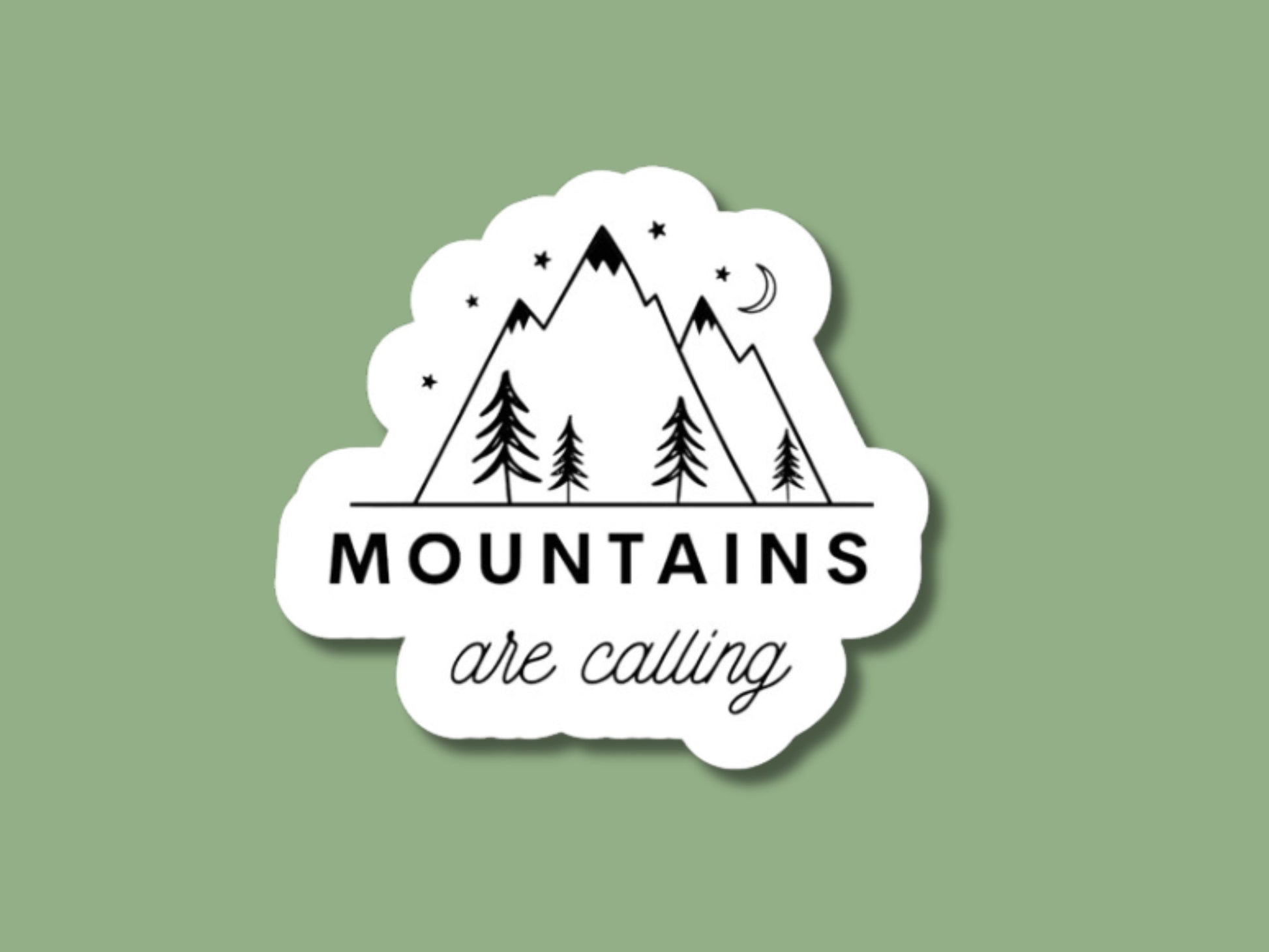 mountains are calling, mountain lover gift, mountain mama, skiing sticker, camping sticker, gifts for her, hiker sticker, snow stickers