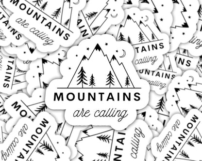 mountains are calling, mountain lover gift, mountain mama, skiing sticker, camping sticker, gifts for her, hiker sticker, snow stickers