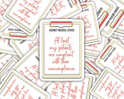 against medical advice, nurse stickers, emergency department, gifts for doctor, funny medical sticker, cna sticker, gifts for nurses